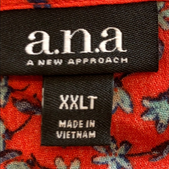 XXLT size Red/Dark /Light Blue top - Picture 5 of 6